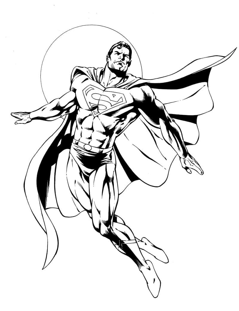 Coloriage DC Super Héros Superman