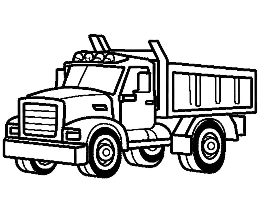 Coloriage Dessin de Camion Gratuit