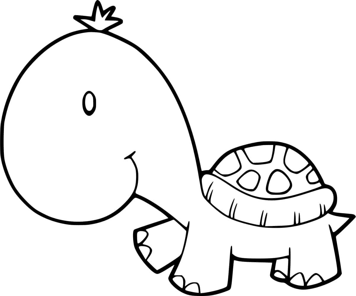 Dessin De Tortue Bébé coloring page