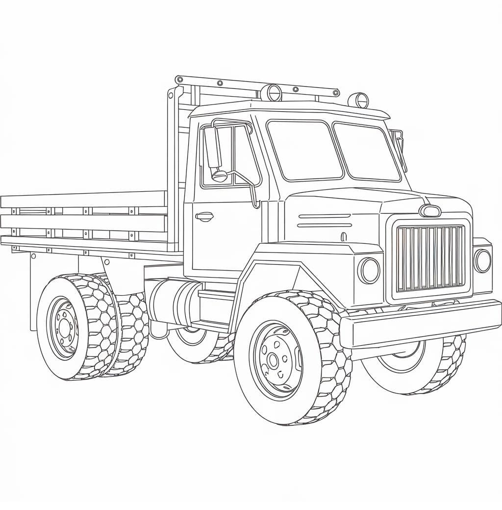 Coloriage Dessin Gratuit de Camion