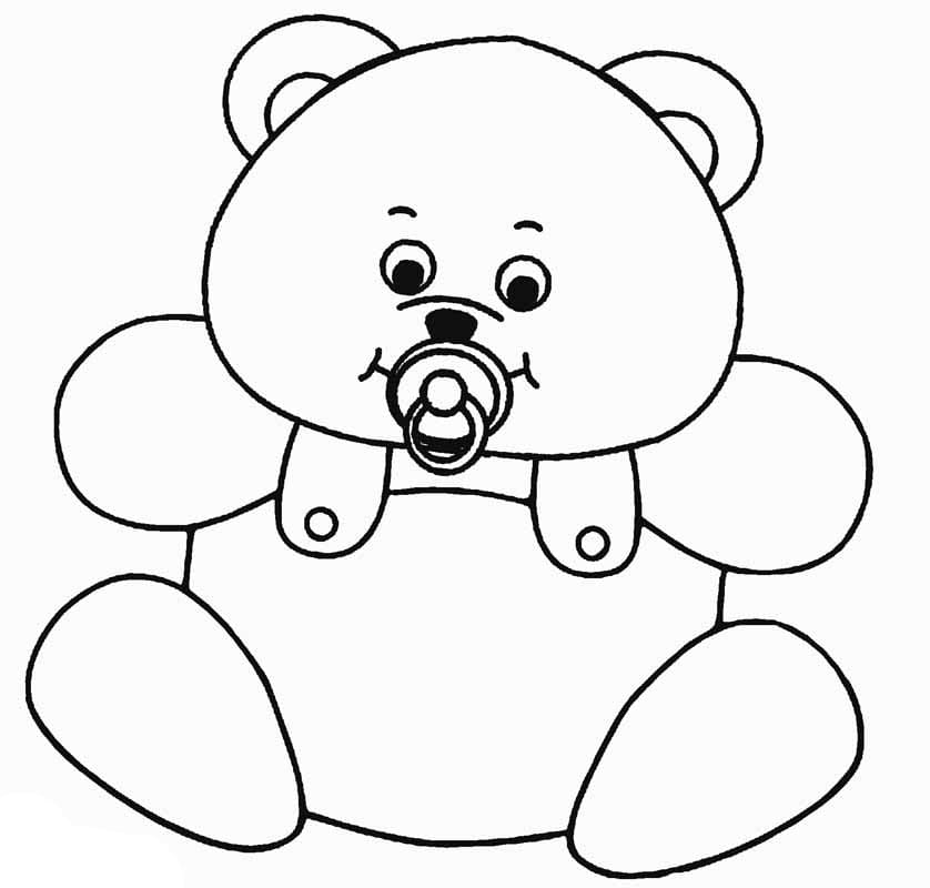 Dessin Gratuit De Ours Bébé En Peluche coloring page