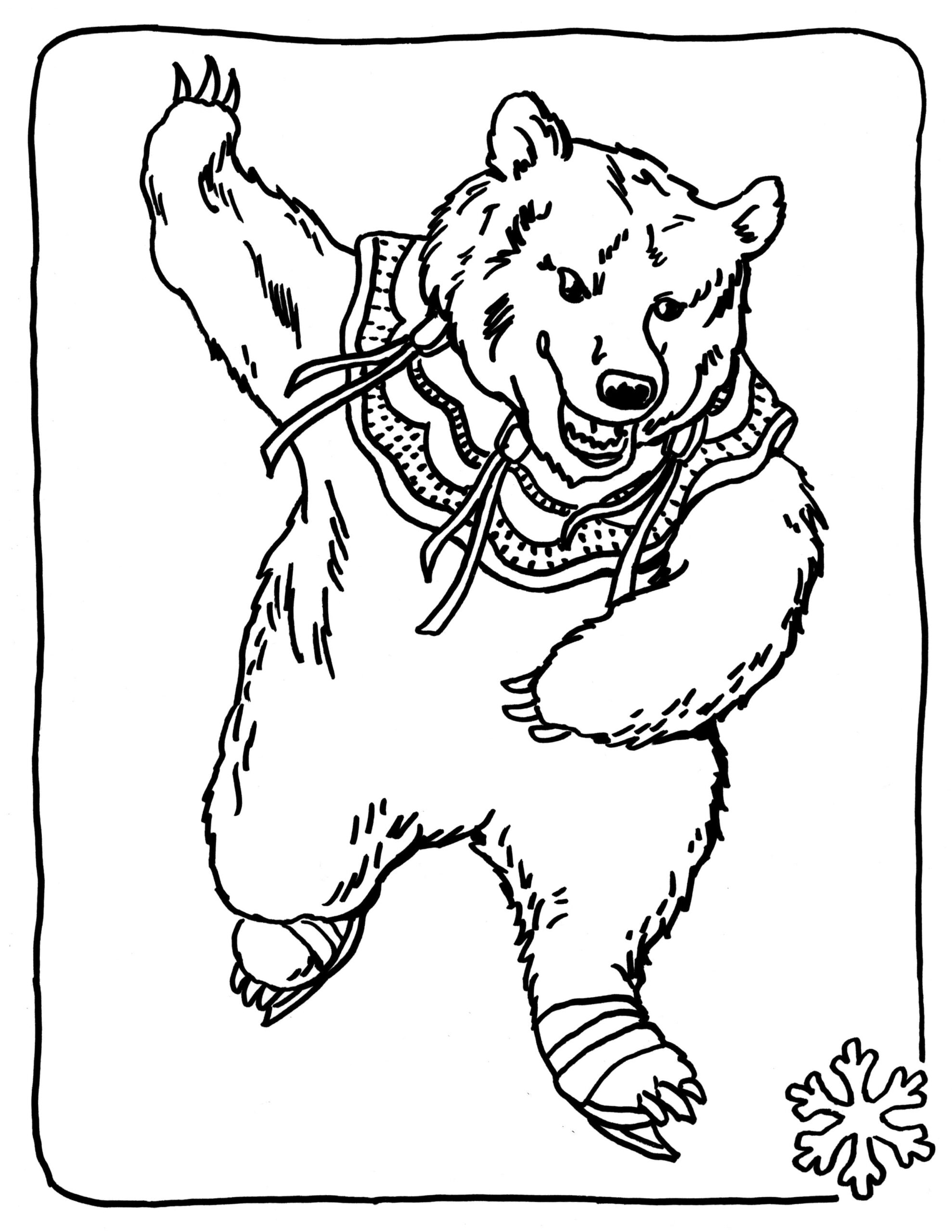 Dessin Gratuit De Ours En Colère coloring page