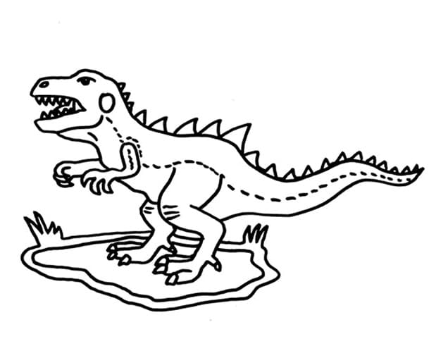 Coloriage Dinosaure T-Rex 3