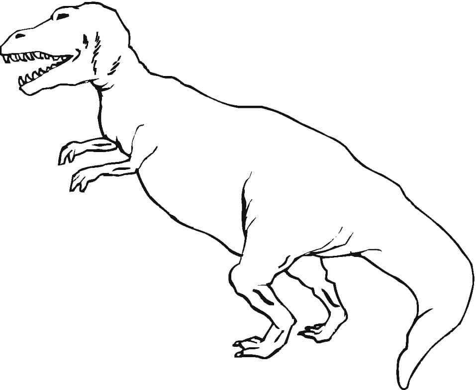 Coloriage Dinosaure T-Rex 5