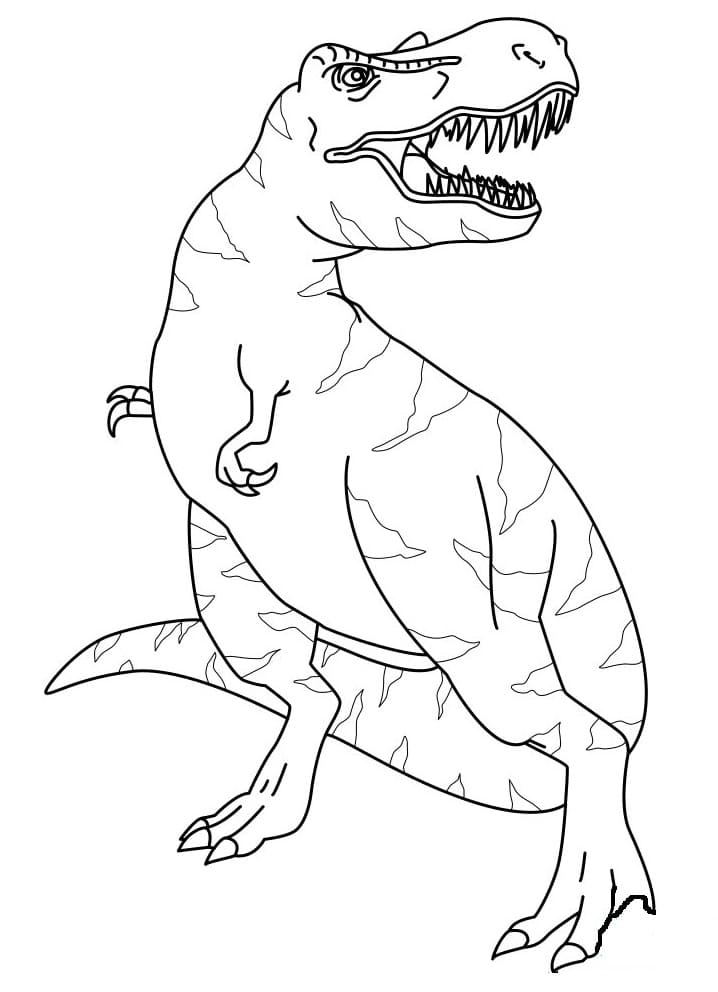 Dinosaure T-Rex Effrayant coloring page