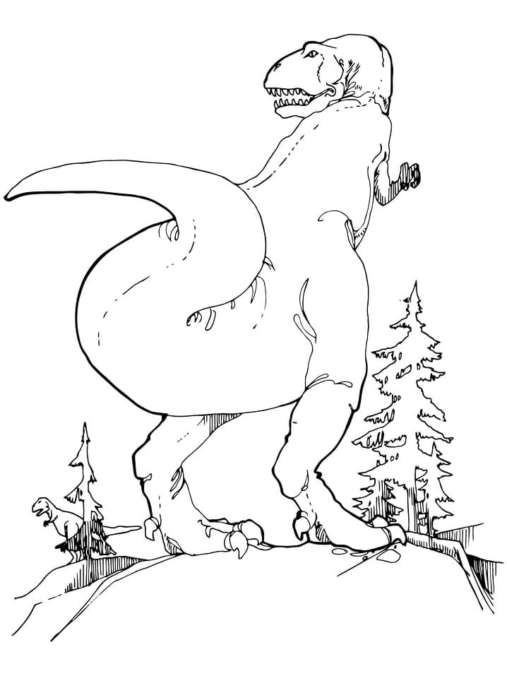Dinosaure T-Rex Pour les Enfants coloring page