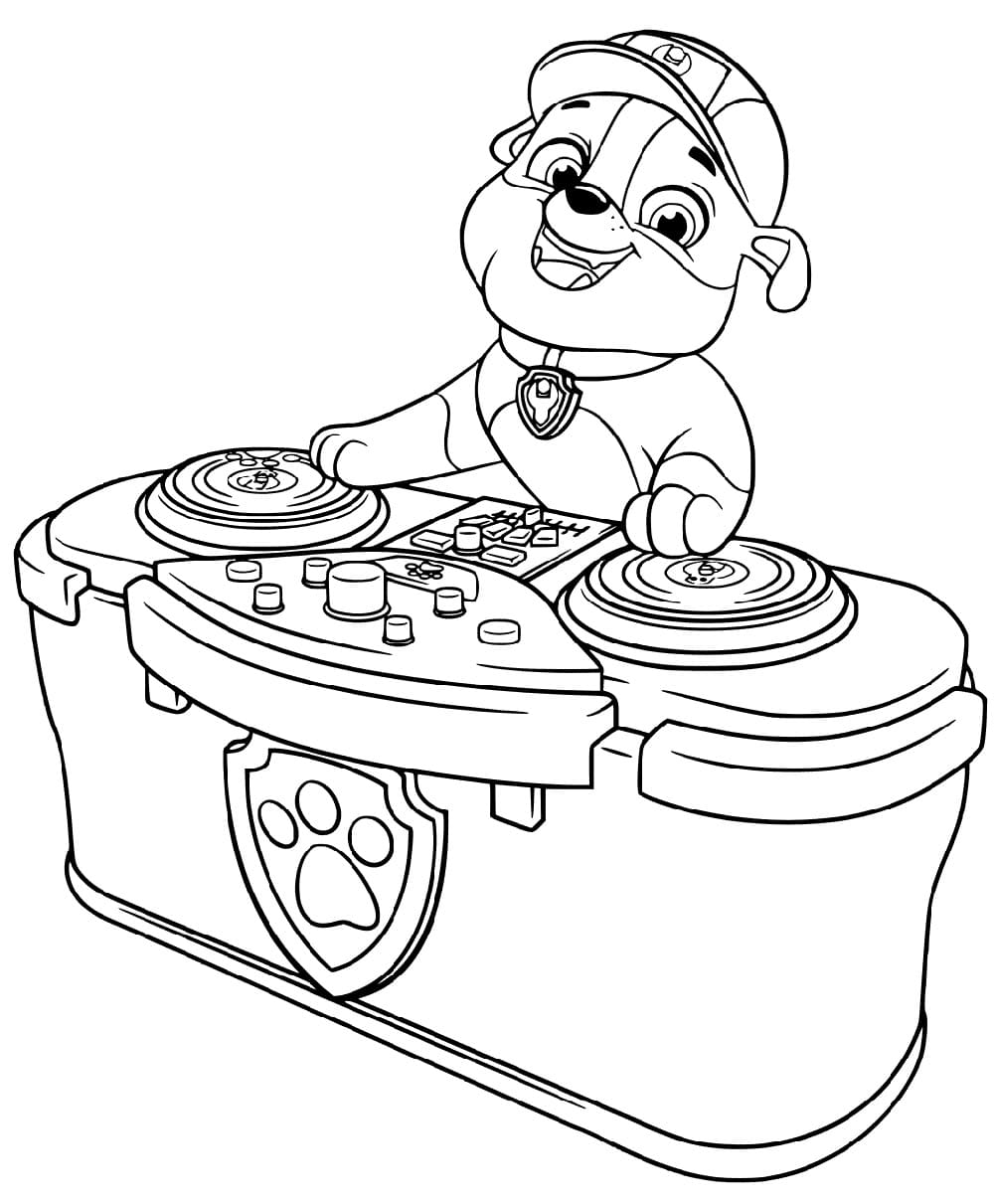 DJ Ruben coloring page