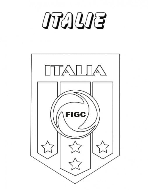 Coloriage Équipe d'Italie de Football