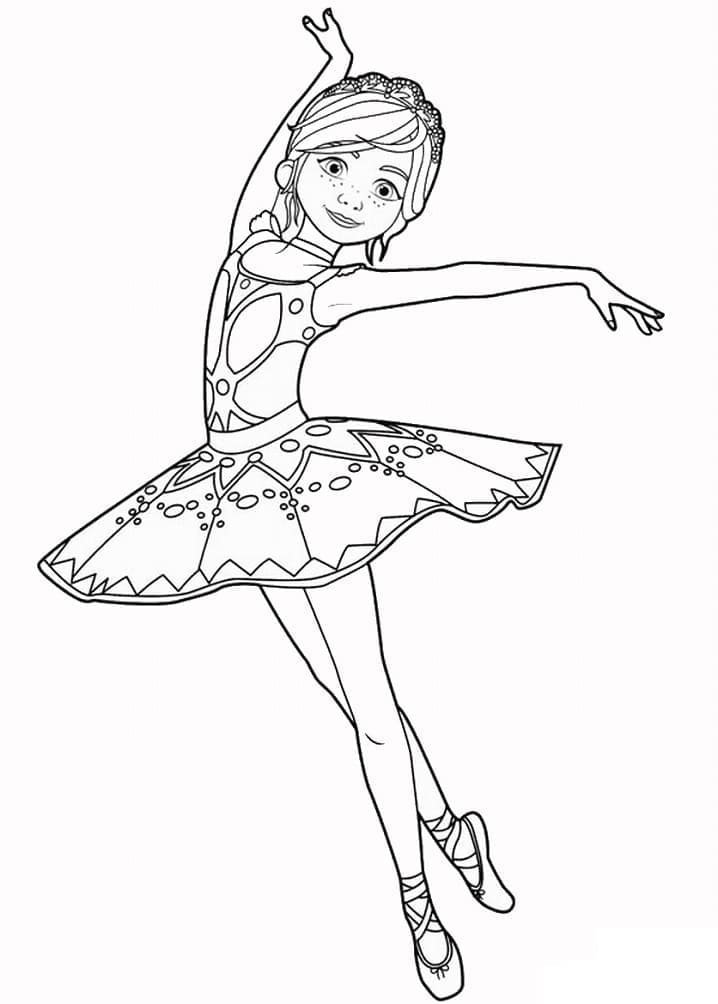 Felicie Milliner de Ballerina Danseuse Opera coloring page