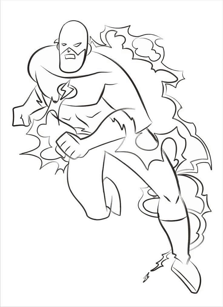 Flash Justice League coloring page