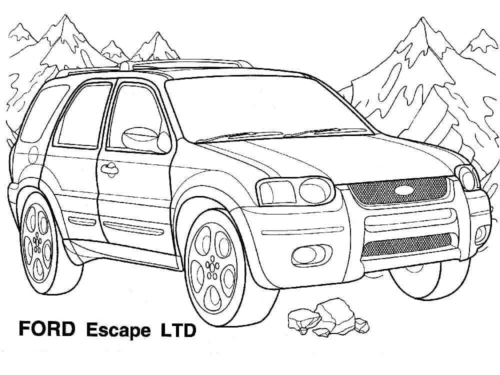 Ford Escape LTD 4×4 coloring page