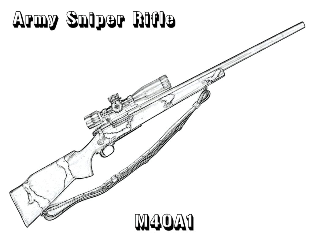 Fusil de Précision M40 coloring page