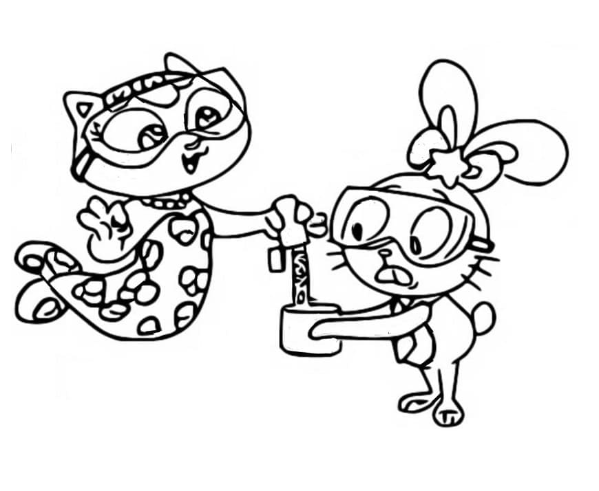 Coloriage Gabby Chat 2