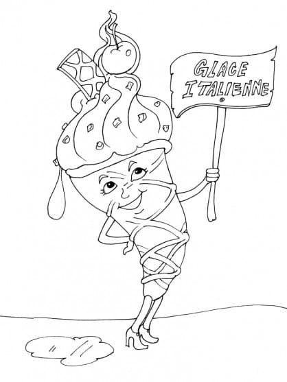 Glace Italienne coloring page