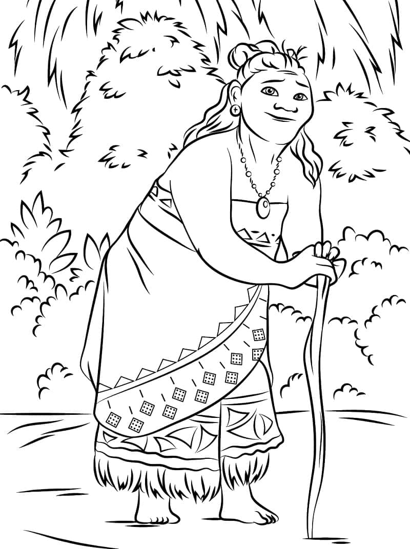 Grand-Mère Tala coloring page