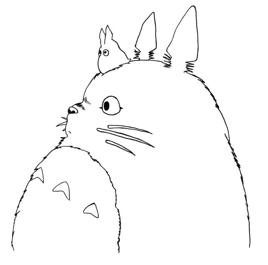 Gros Totoro coloring page