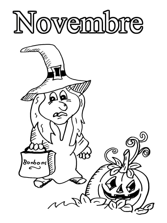 Halloween de Novembre coloring page