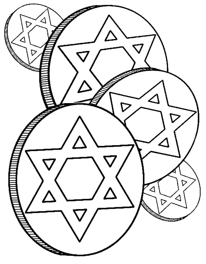 Hanoucca 10 coloring page