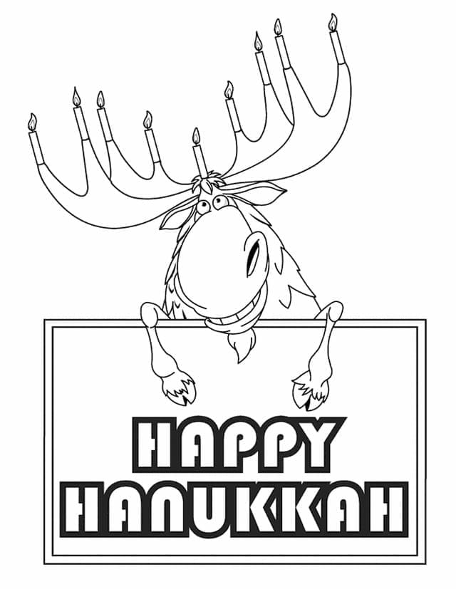 Hanoucca 7 coloring page