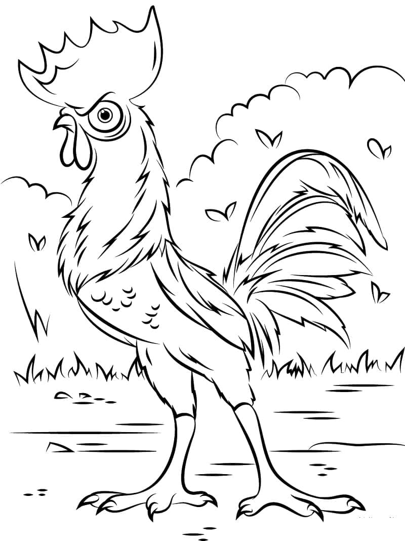 Hei Hei coloring page