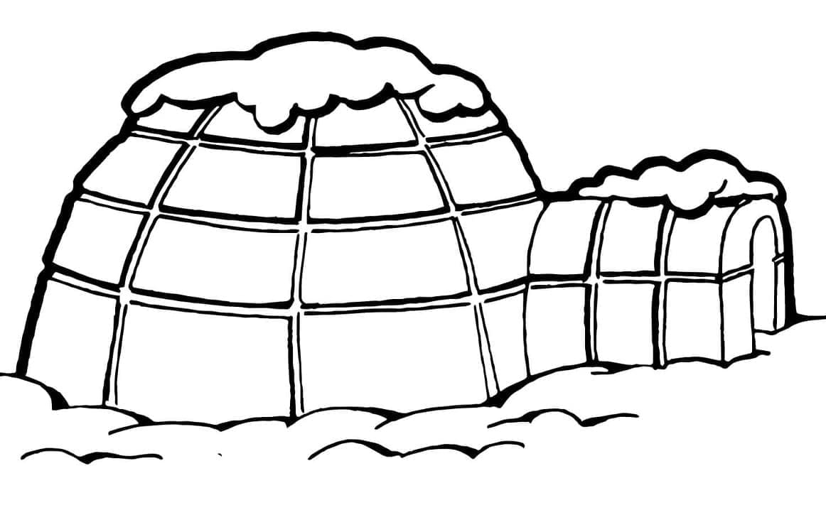 Igloo 3 coloring page