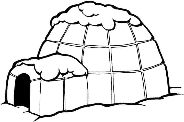 Igloo Esquimaux coloring page