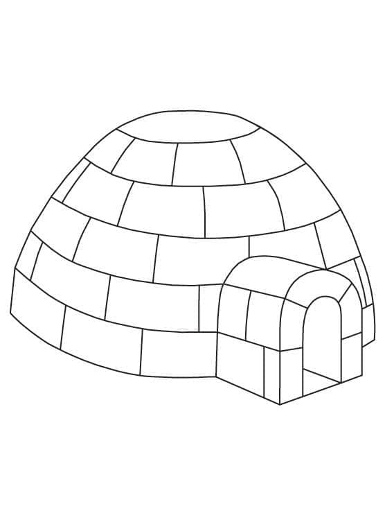 Igloo Très Simple coloring page