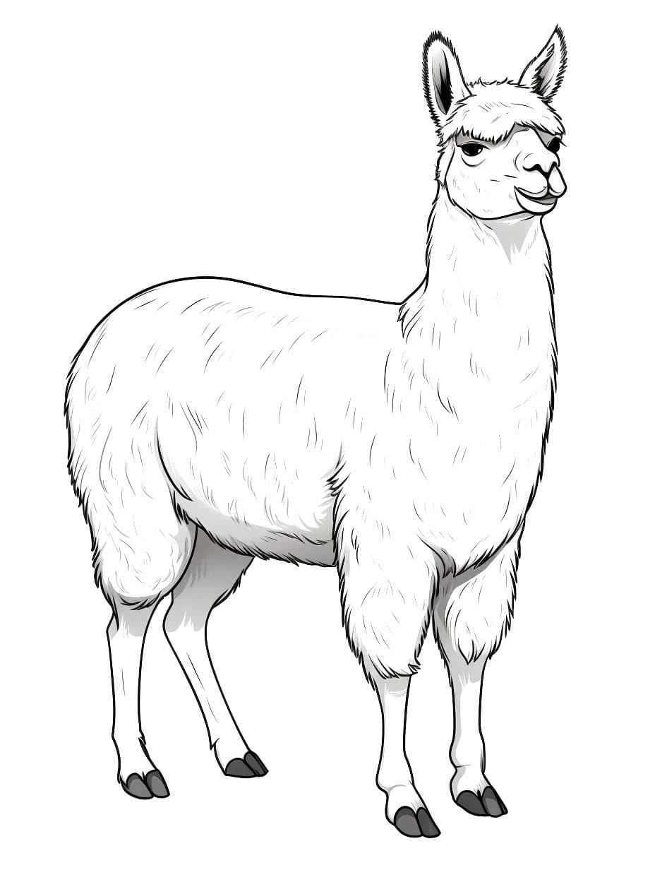 Image De Lama Imprimable coloring page