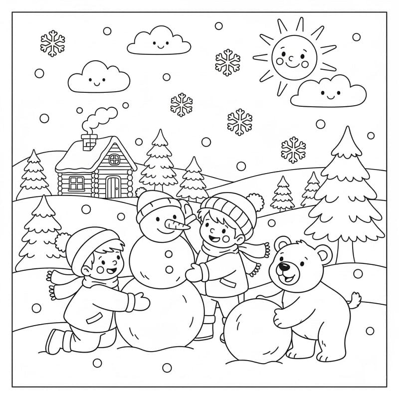 Image d’hiver coloring page