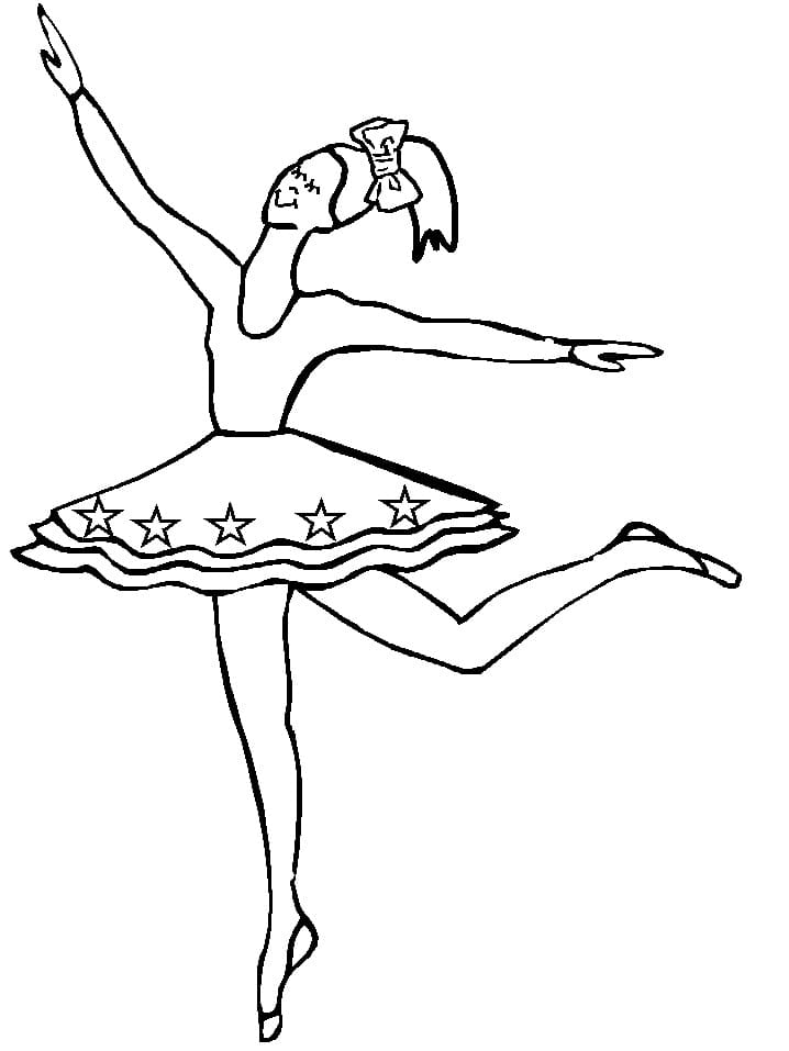 Incroyable Danseuse de Ballet coloring page