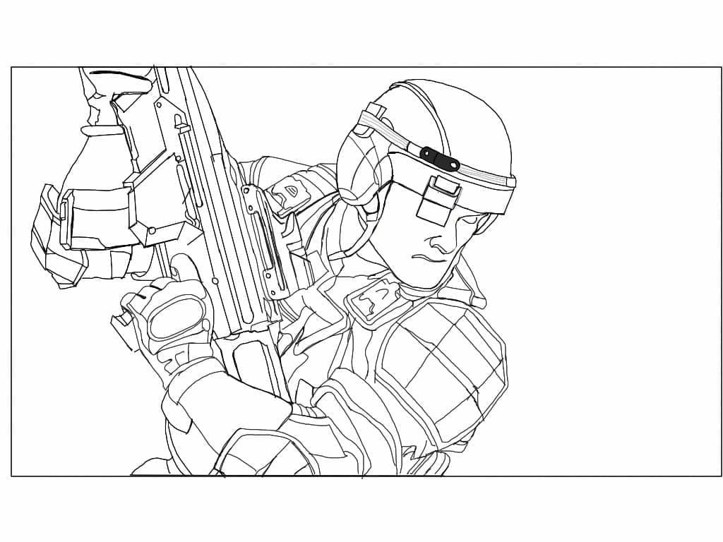 Incroyable Soldat coloring page
