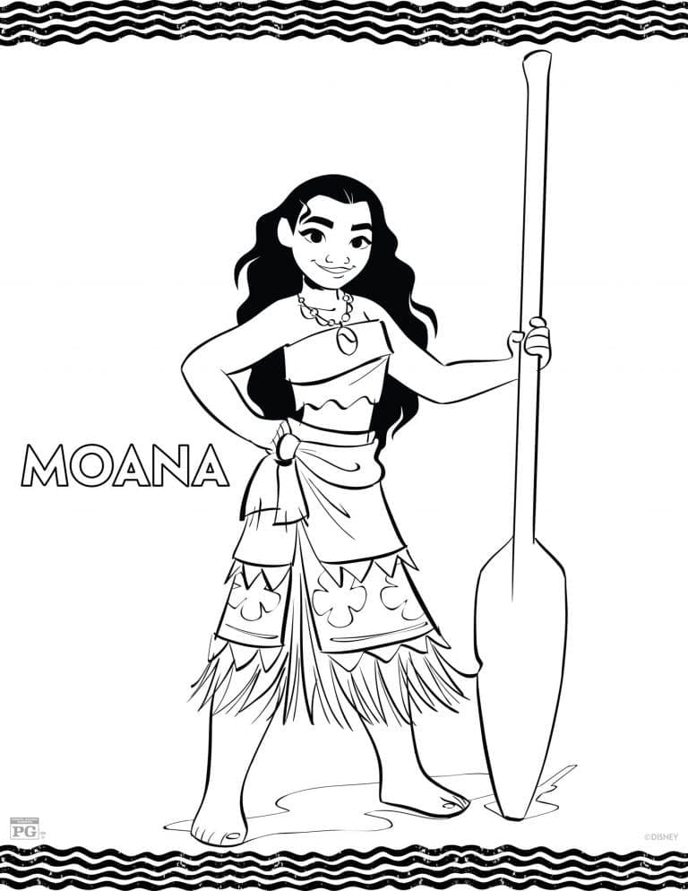 Incroyable Vaiana coloring page