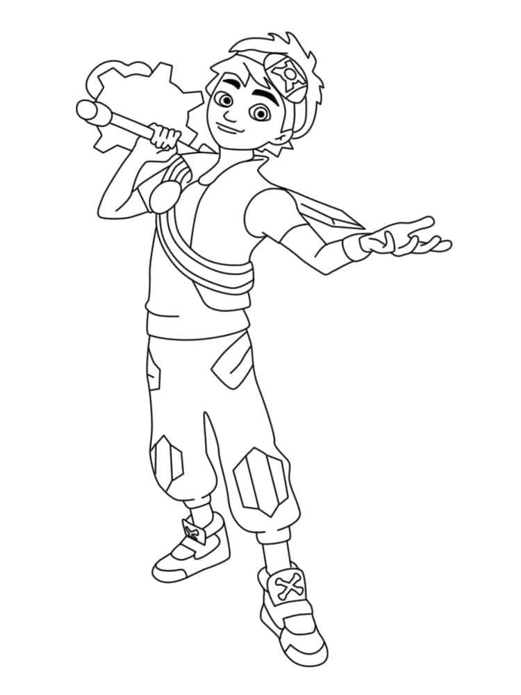 Incroyable Zak Storm coloring page