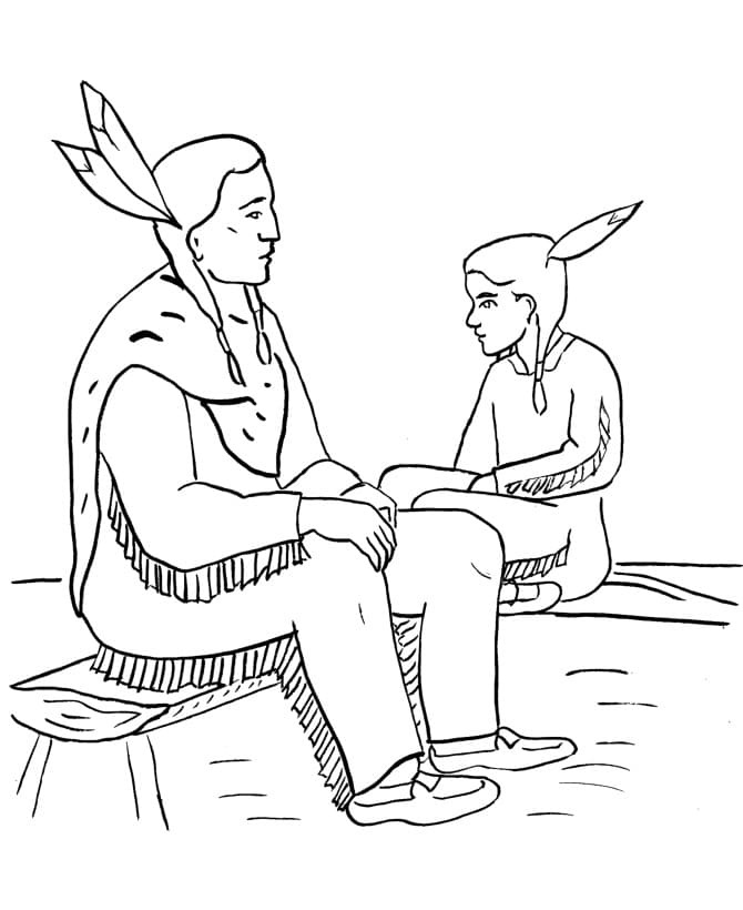 Indien 1 coloring page