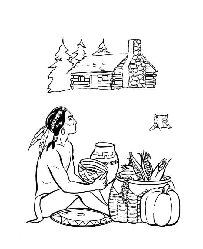 Indien 3 coloring page