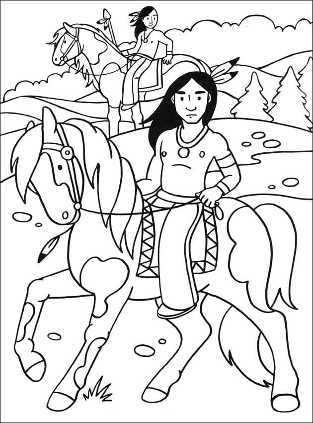 Indiens coloring page