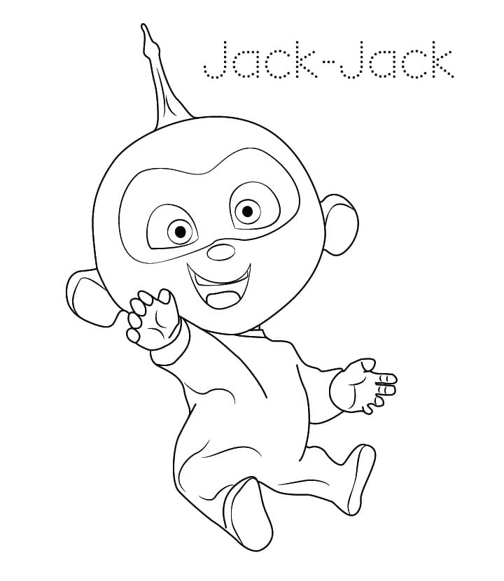 Jack-Jack Parr Les Indestructibles coloring page