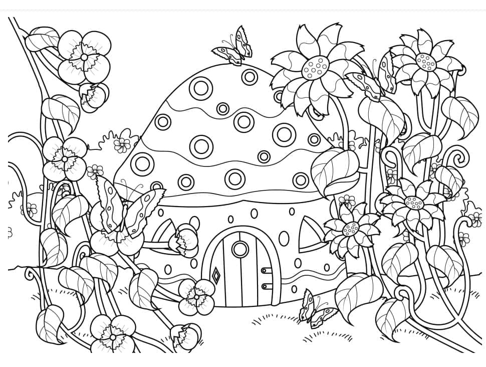 Jardin de Fleurs Gratuit coloring page