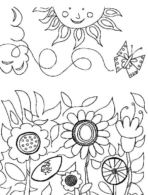 Jardin Incroyable coloring page
