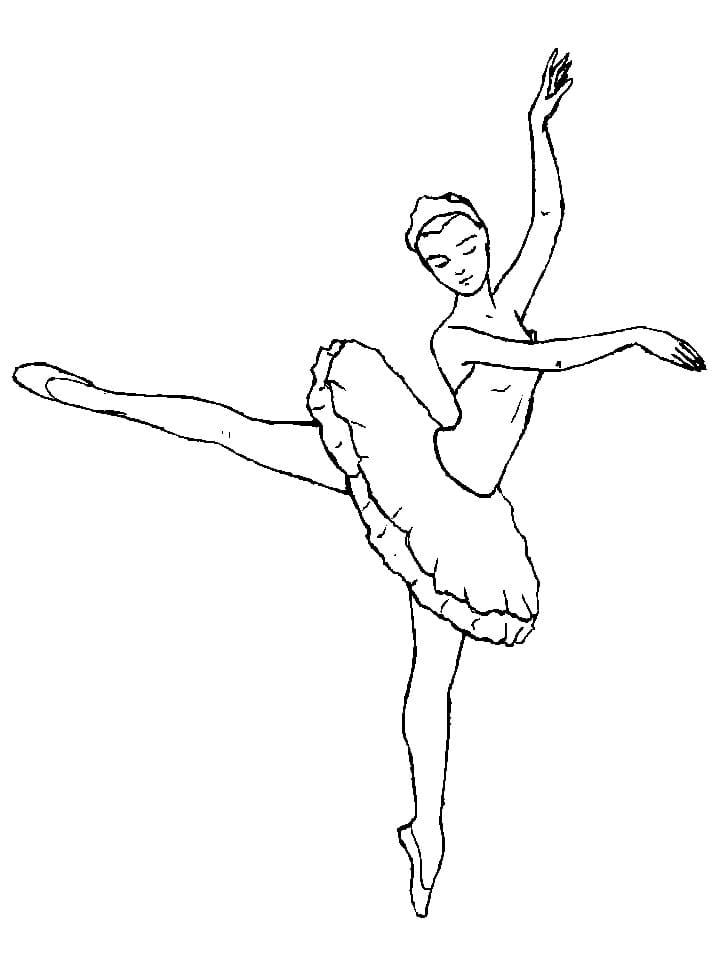 Jolie Danseuse de Ballet coloring page