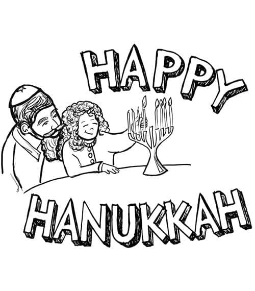 Joyeux Hanoucca coloring page