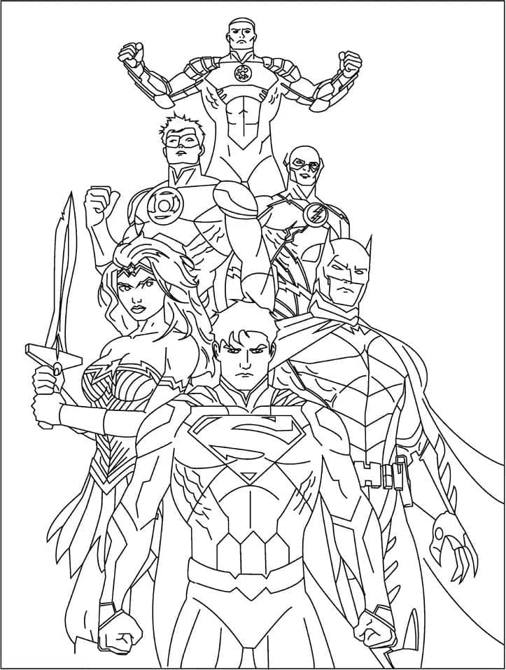 Justice League Gratuit coloring page