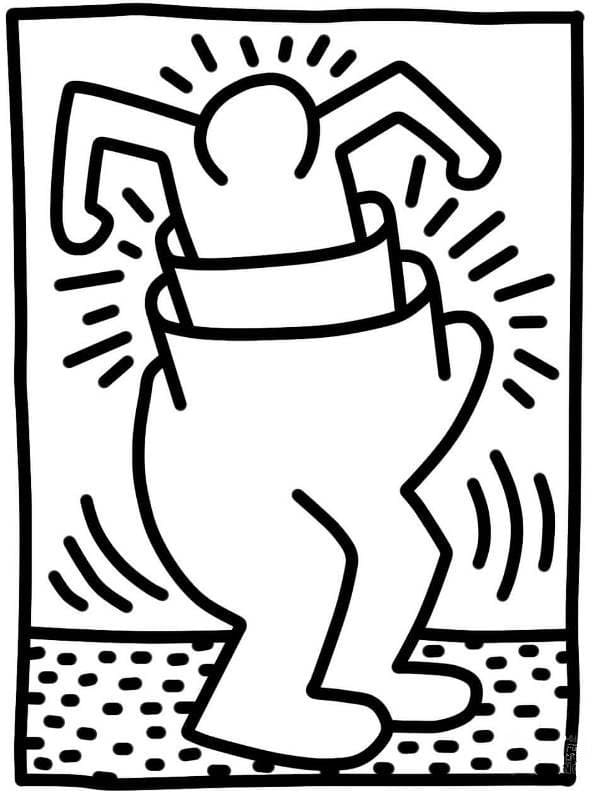 Keith Haring 10 coloring page