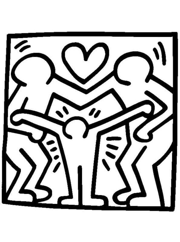 Keith Haring 12 coloring page