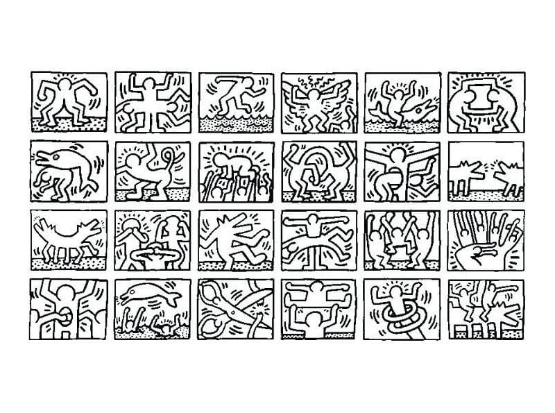 Keith Haring 13 coloring page