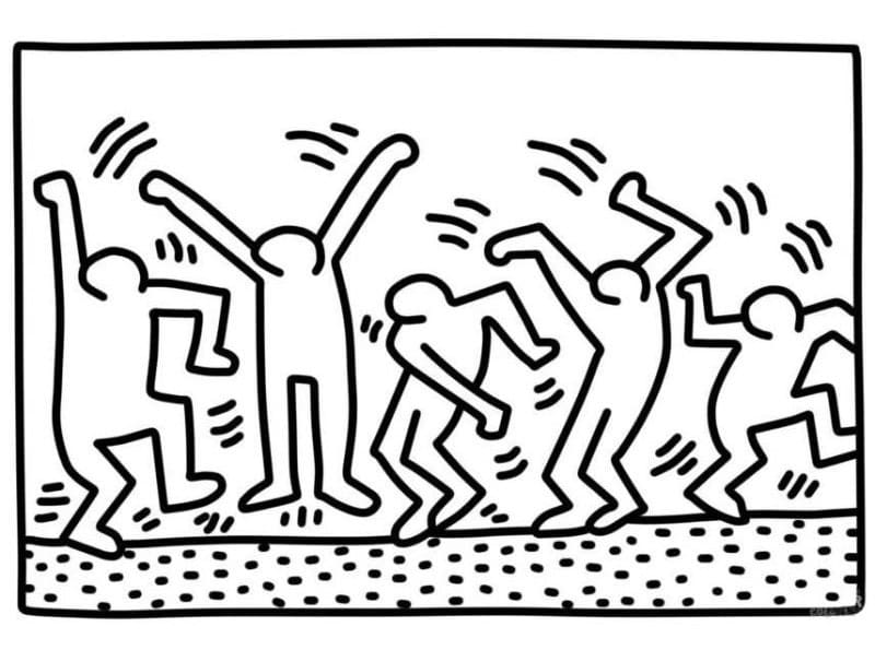 Keith Haring 14 coloring page