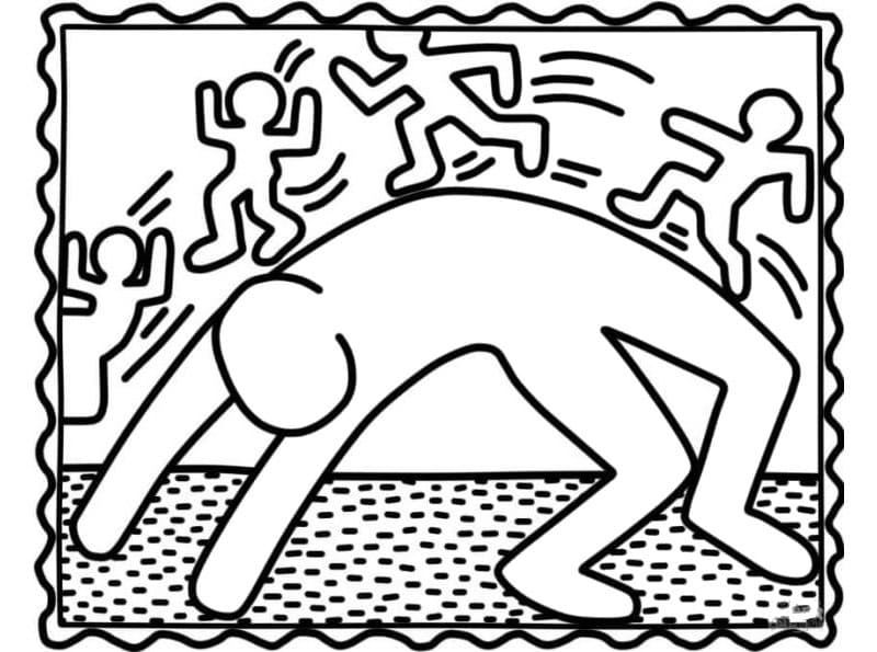 Keith Haring 15 coloring page