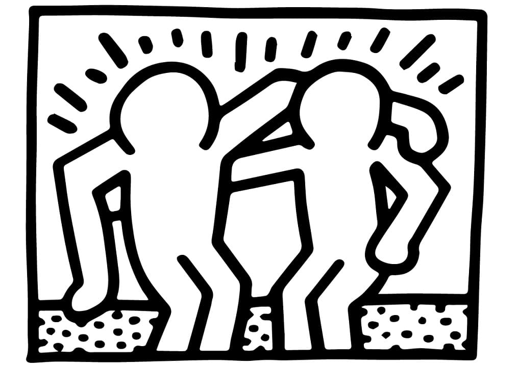 Keith Haring 17 coloring page