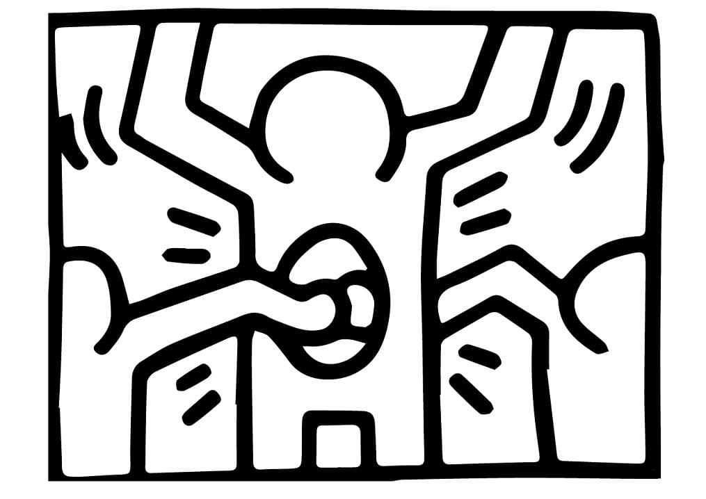 Keith Haring 19 coloring page