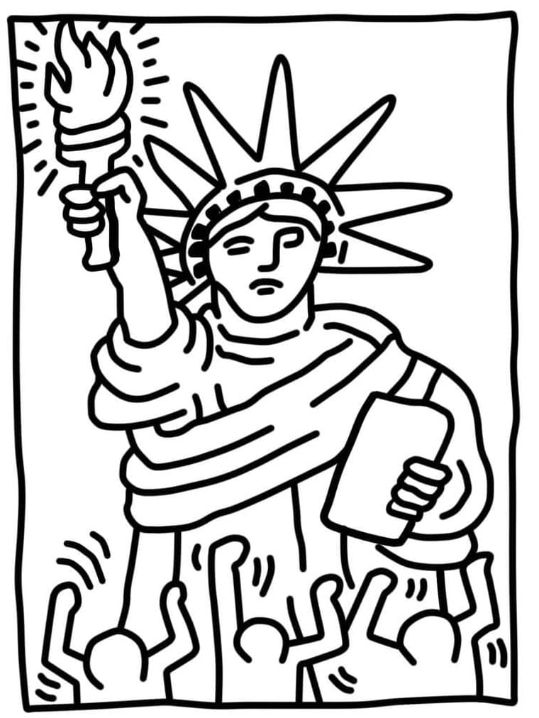 Keith Haring 20 coloring page
